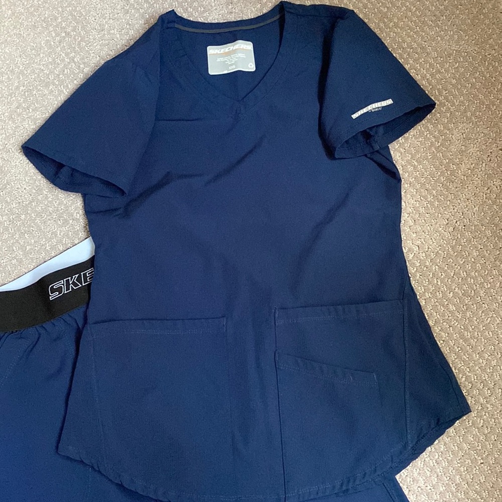 Skechers by Barco Navy scrub set